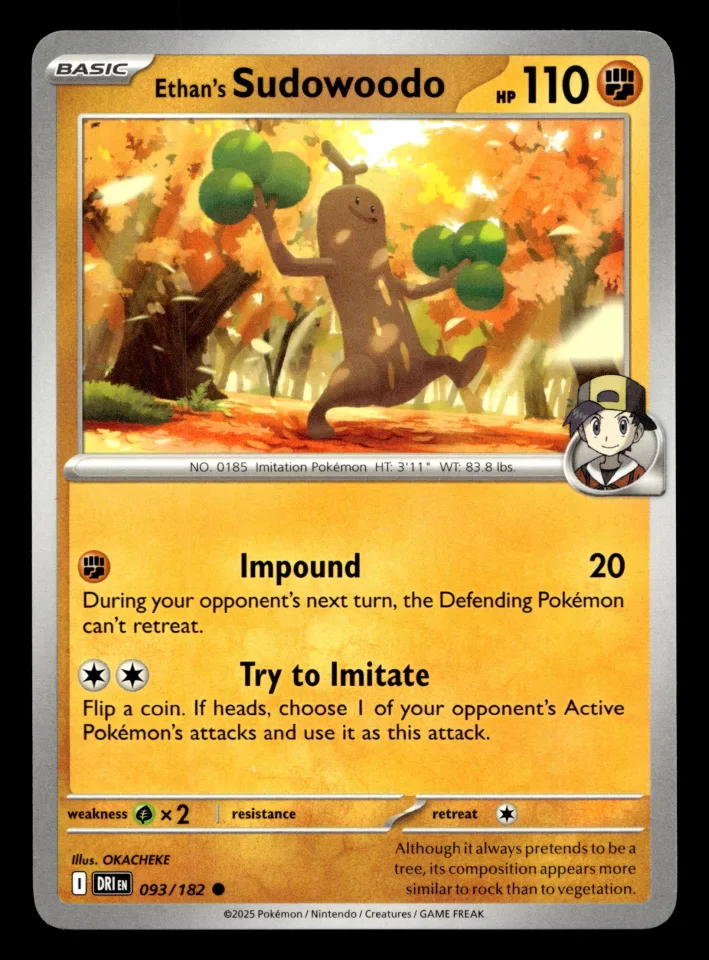 Ethan's Sudowoodo #93 uit Destined Rivals Common Near Mint conditie productfoto