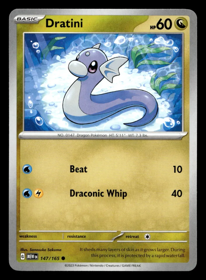 Dratini #147 uit 151 Common Near Mint conditie productfoto