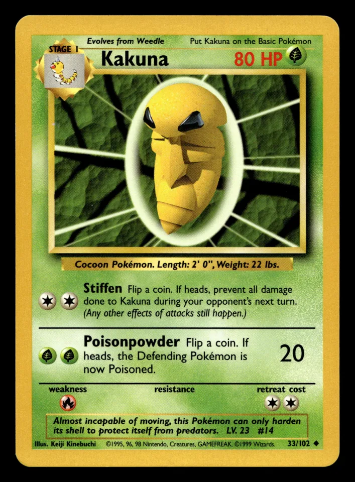 Kakuna #33 uit Base Set Uncommon Excellent + conditie productfoto