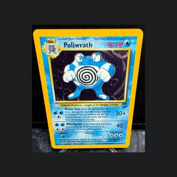 Referentieafbeelding Poliwrath 15/130 uit Base Set 2 Rare Holo Good conditie Pokémon kaart productfoto