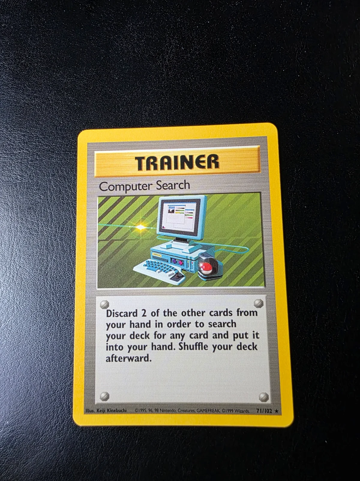 Voorkant Computer Search 71/102 uit Base Set Rare Near Mint - conditie Pokémon kaart productfoto NM- 2/2