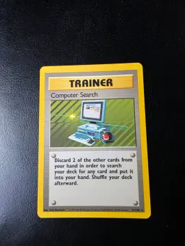 Voorkant Computer Search 71/102 uit Base Set Rare Near Mint - conditie Pokémon kaart productfoto NM- 2/2