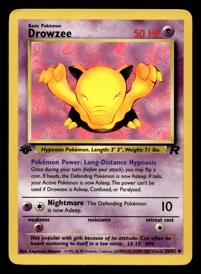 Drowzee #54 uit Team Rocket Common Excellent conditie productfoto