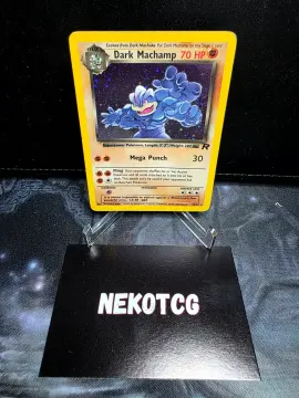 Referentieafbeelding Dark Machamp 10/82 uit Team Rocket Rare Holo Good conditie Pokémon kaart productfoto