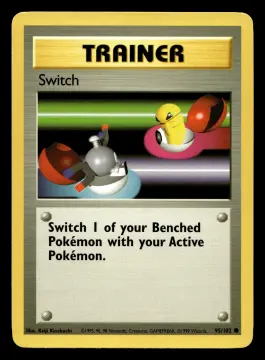 Voorkant Switch 95/102 uit Base Set Common Near Mint - conditie Pokémon kaart productfoto NM- 1