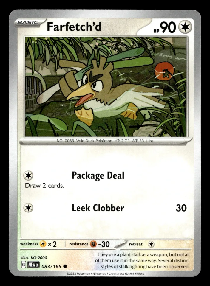 Farfetch'd #83 uit 151 Common Near Mint conditie productfoto