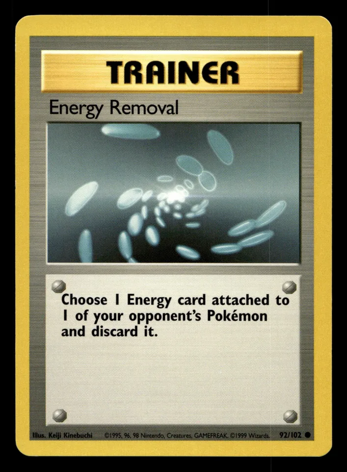 Energy Removal #92 uit Base Set Common Near Mint - conditie productfoto