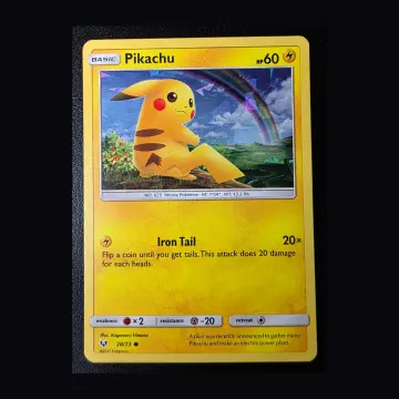 Referentieafbeelding Pikachu 28/73 uit Shining Legends Common Near Mint conditie Pokémon kaart productfoto