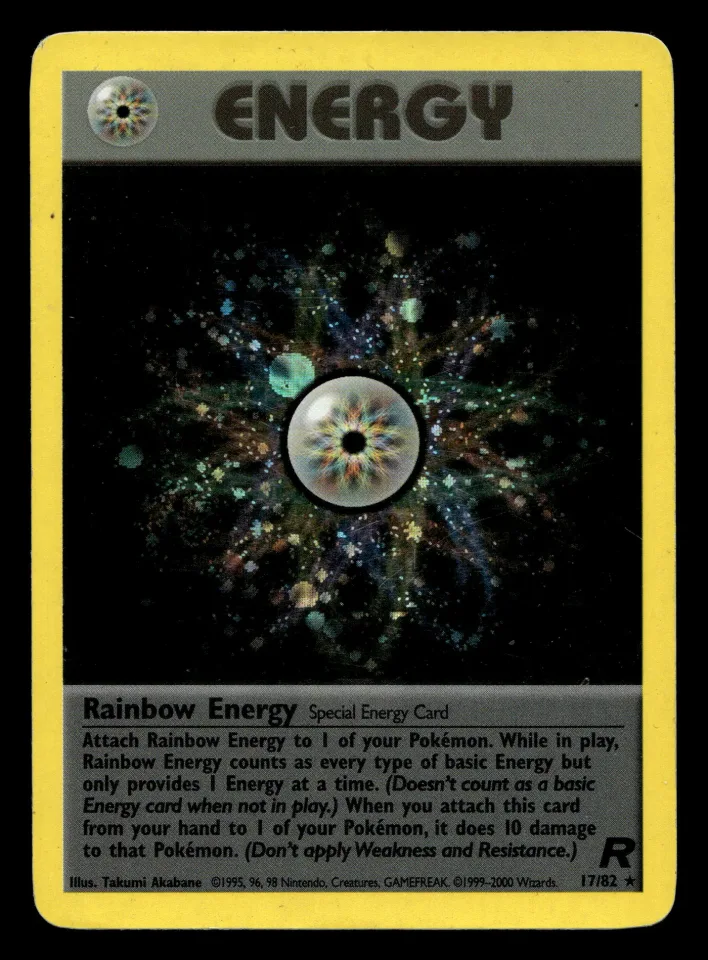 Rainbow Energy #17 uit Team Rocket Rare Holo Light Played conditie productfoto