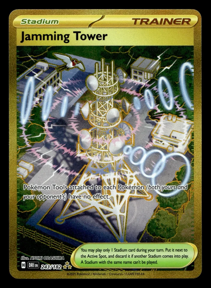Jamming Tower #243 uit Destined Rivals Hyper Rare Near Mint conditie productfoto