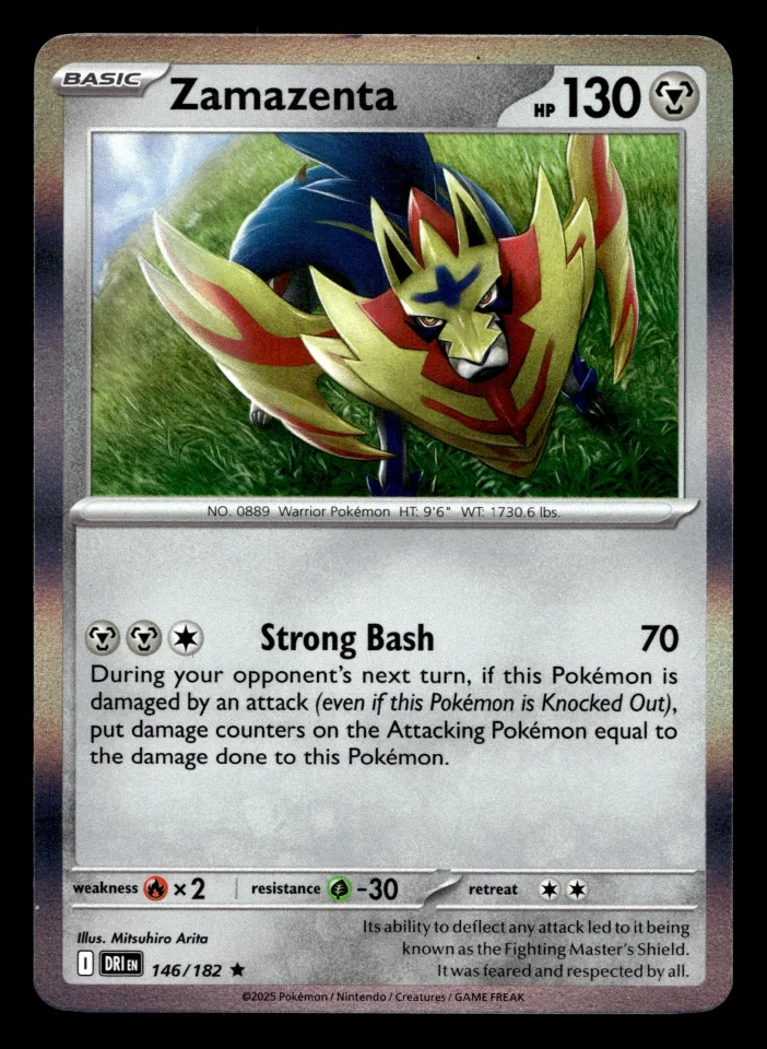 Zamazenta #146 uit Destined Rivals Rare Near Mint conditie productfoto