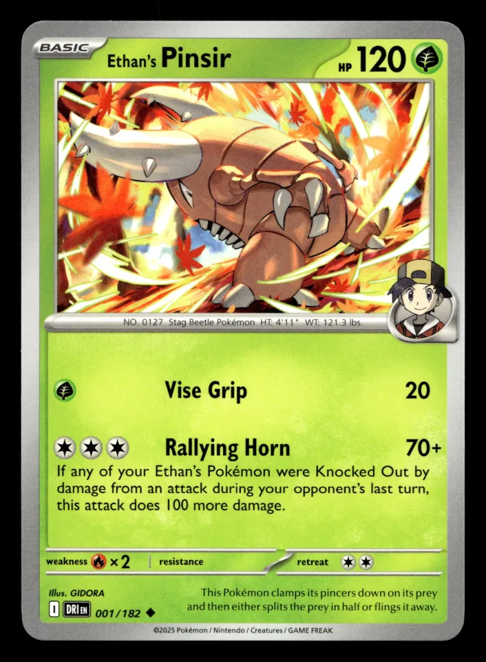 Ethan's Pinsir #1 uit Destined Rivals Uncommon Near Mint conditie productfoto