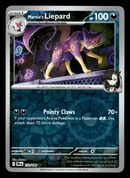 Voorkant Marnie's Liepard 131/182 uit Destined Rivals Uncommon Near Mint conditie Pokémon kaart productfoto