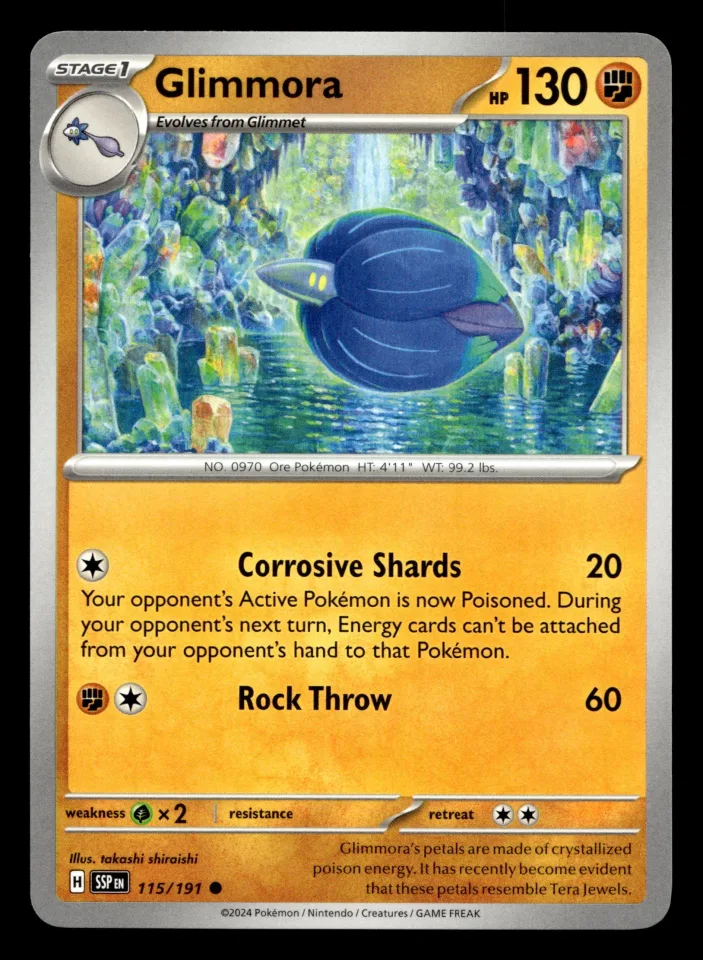 Glimmora #115 uit Surging Sparks Common Near Mint conditie productfoto
