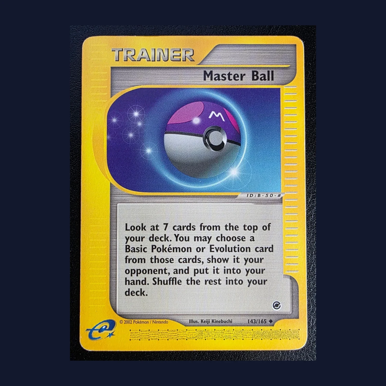 Referentieafbeelding Master Ball 143/165 uit Expedition Base Set Uncommon Excellent conditie Pokémon kaart productfoto