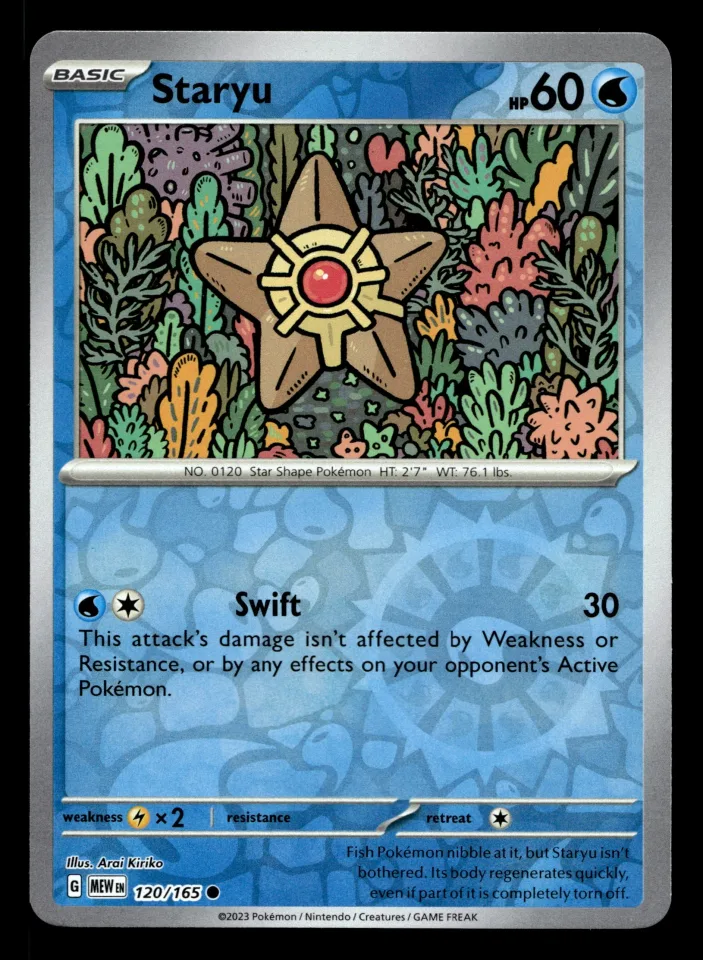 Staryu #120 uit 151 Common Near Mint conditie productfoto