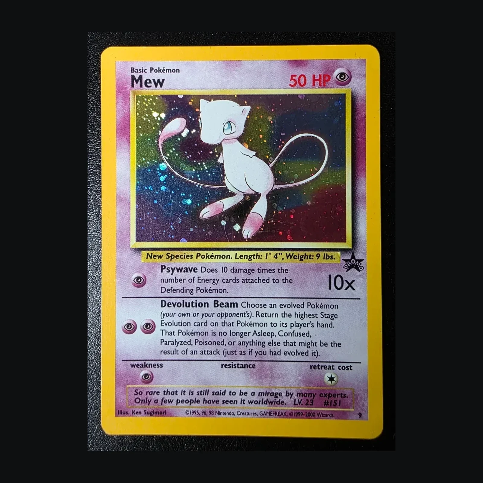 Referentieafbeelding Mew #9 uit Wizards Black Star Promos Good conditie Pokémon kaart productfoto GD 2