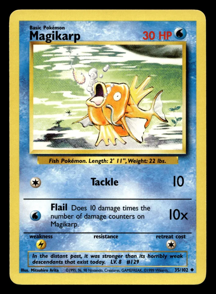 Magikarp #35 uit Base Set Uncommon Near Mint - conditie productfoto