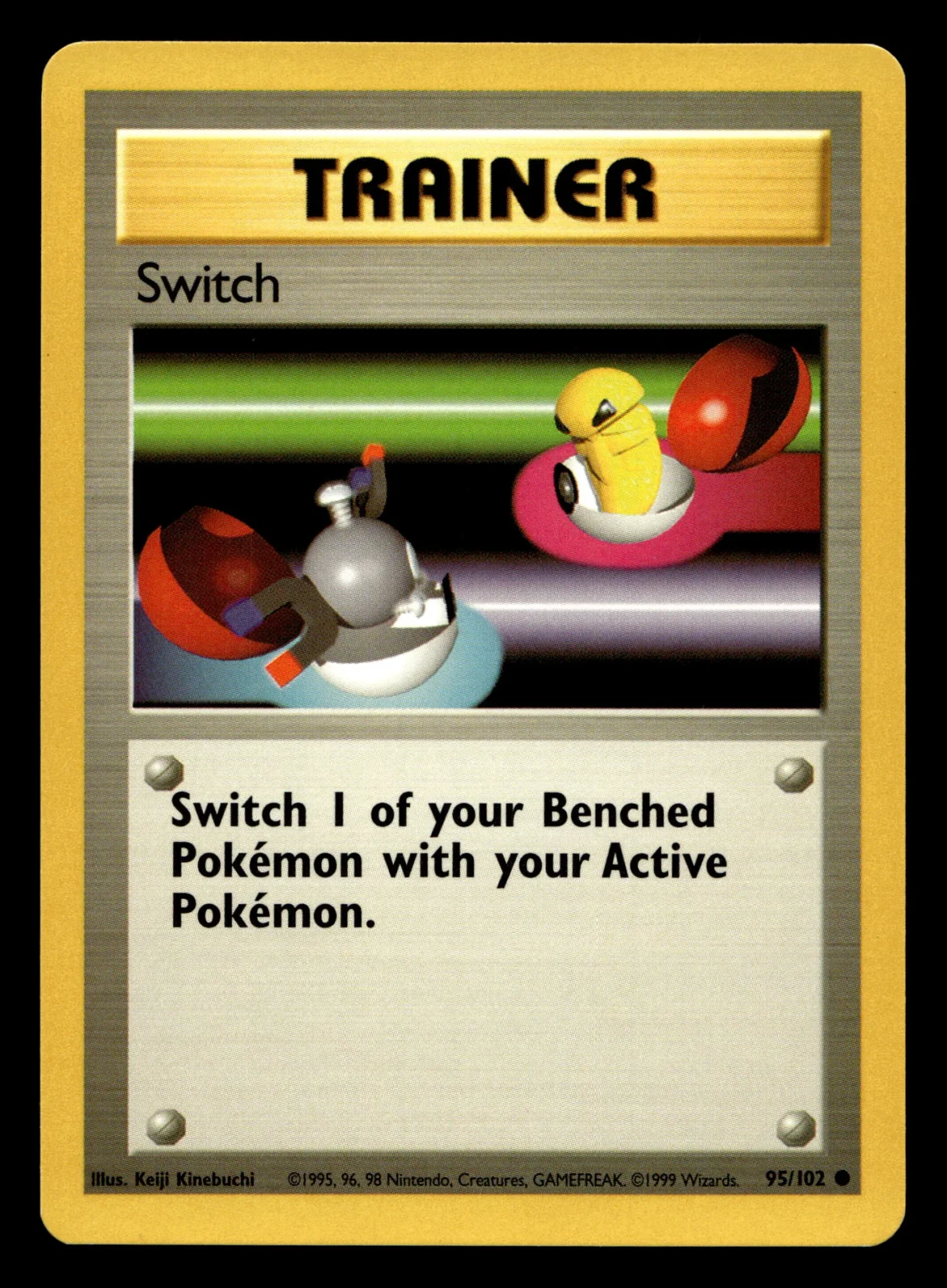 Voorkant Switch 95/102 uit Base Set Common Near Mint conditie Pokémon kaart productfoto NM 2/3