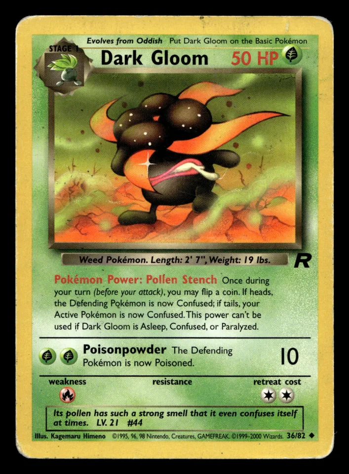Dark Gloom #36 uit Team Rocket Uncommon Played conditie productfoto