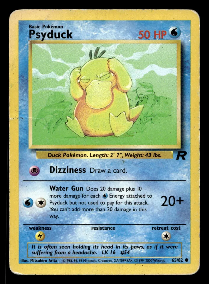 Psyduck #65 uit Team Rocket Common Played conditie productfoto