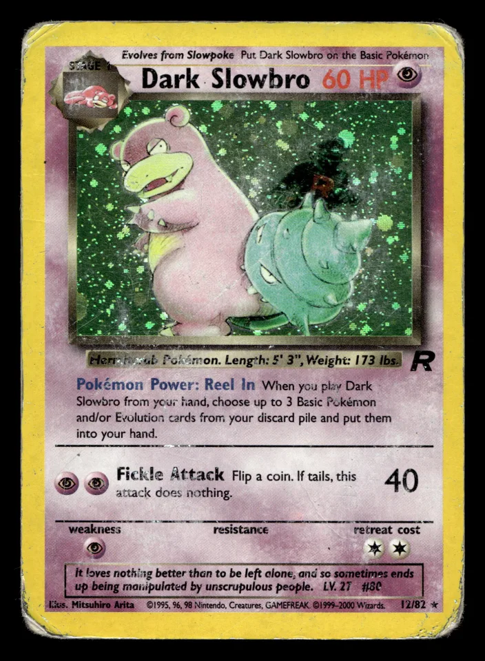 Dark Slowbro #12 uit Team Rocket Rare Holo Poor conditie productfoto