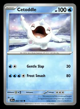 Voorkant Cetoddle 64/182 uit Destined Rivals Common Near Mint conditie Pokémon kaart productfoto