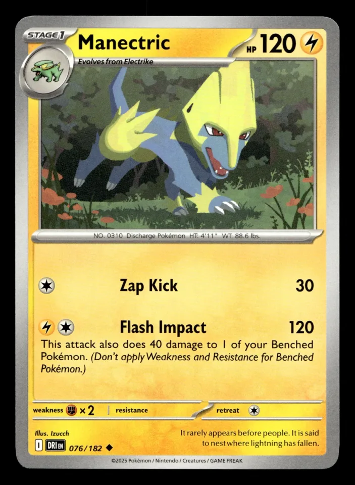 Manectric #76 uit Destined Rivals Uncommon Near Mint conditie productfoto