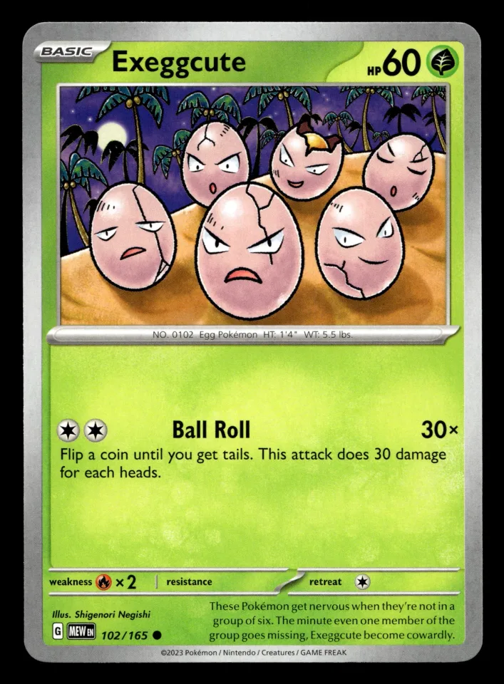 Exeggcute #102 uit 151 Common Near Mint conditie productfoto