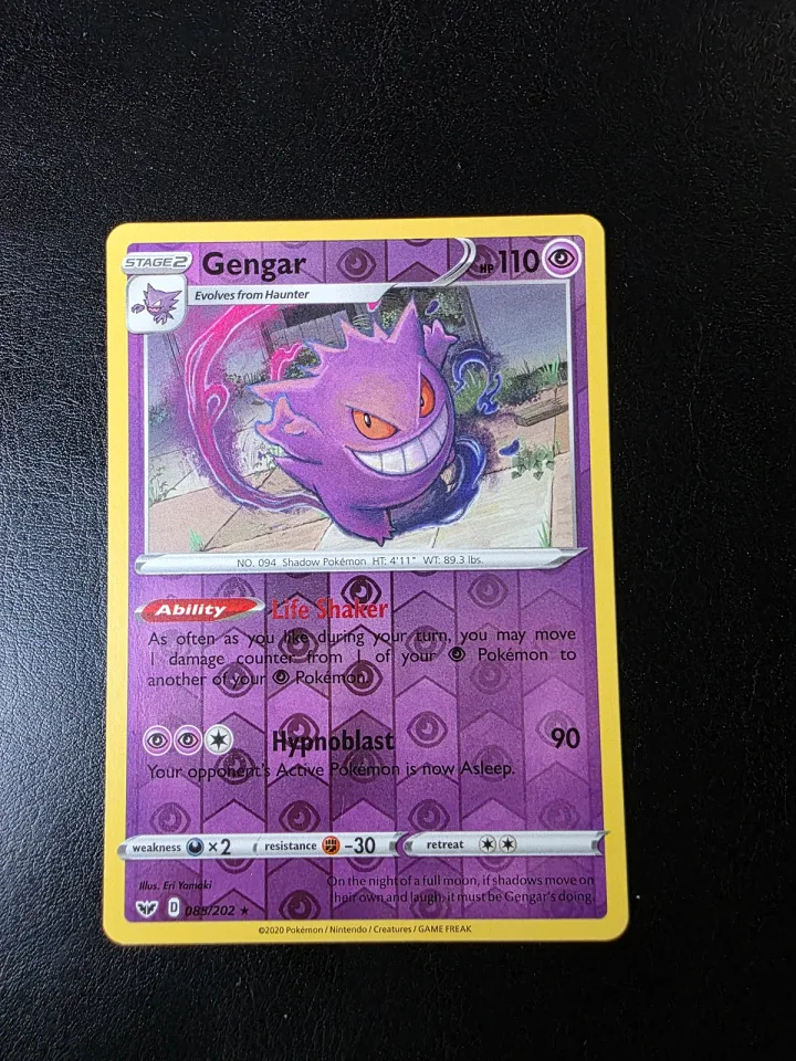 Gengar #85 uit Sword & Shield Rare Holo Near Mint conditie productfoto