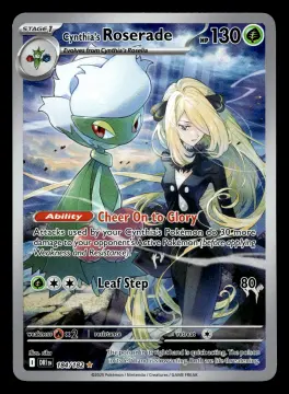 Voorkant Cynthia's Roserade 184/182 uit Destined Rivals Illustration Rare Near Mint conditie Pokémon kaart productfoto