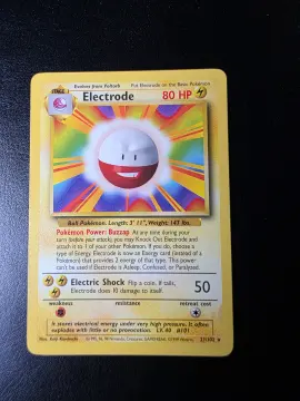 Voorkant Electrode 21/102 uit Base Set Rare Near Mint - conditie Pokémon kaart productfoto NM- 1/2