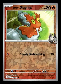 Voorkant Ethan's Slugma 35/182 uit Destined Rivals Common Near Mint conditie Pokémon kaart productfoto
