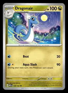 Voorkant Dragonair 148/165 uit 151 Uncommon Near Mint conditie Pokémon kaart productfoto